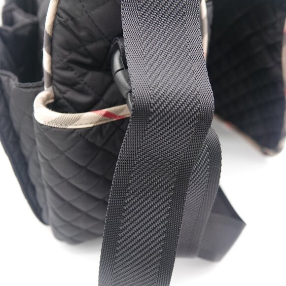 Burberry Nova Check Quilted Diaper Bag Black - Picture 10 of 13